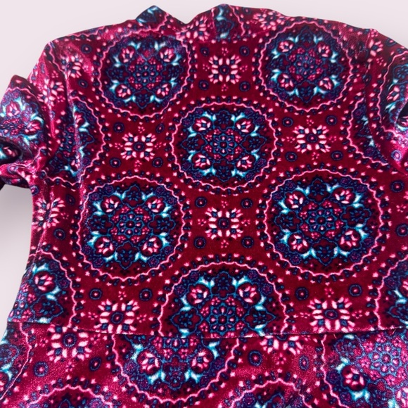 Set Of Two Vintage Toddler Velvet Dresses With Paisley Lace Ribbon Detail Size 5 - Picture 13 of 16